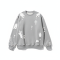 Front view of YNS Gothic Distressed Sweatshirt